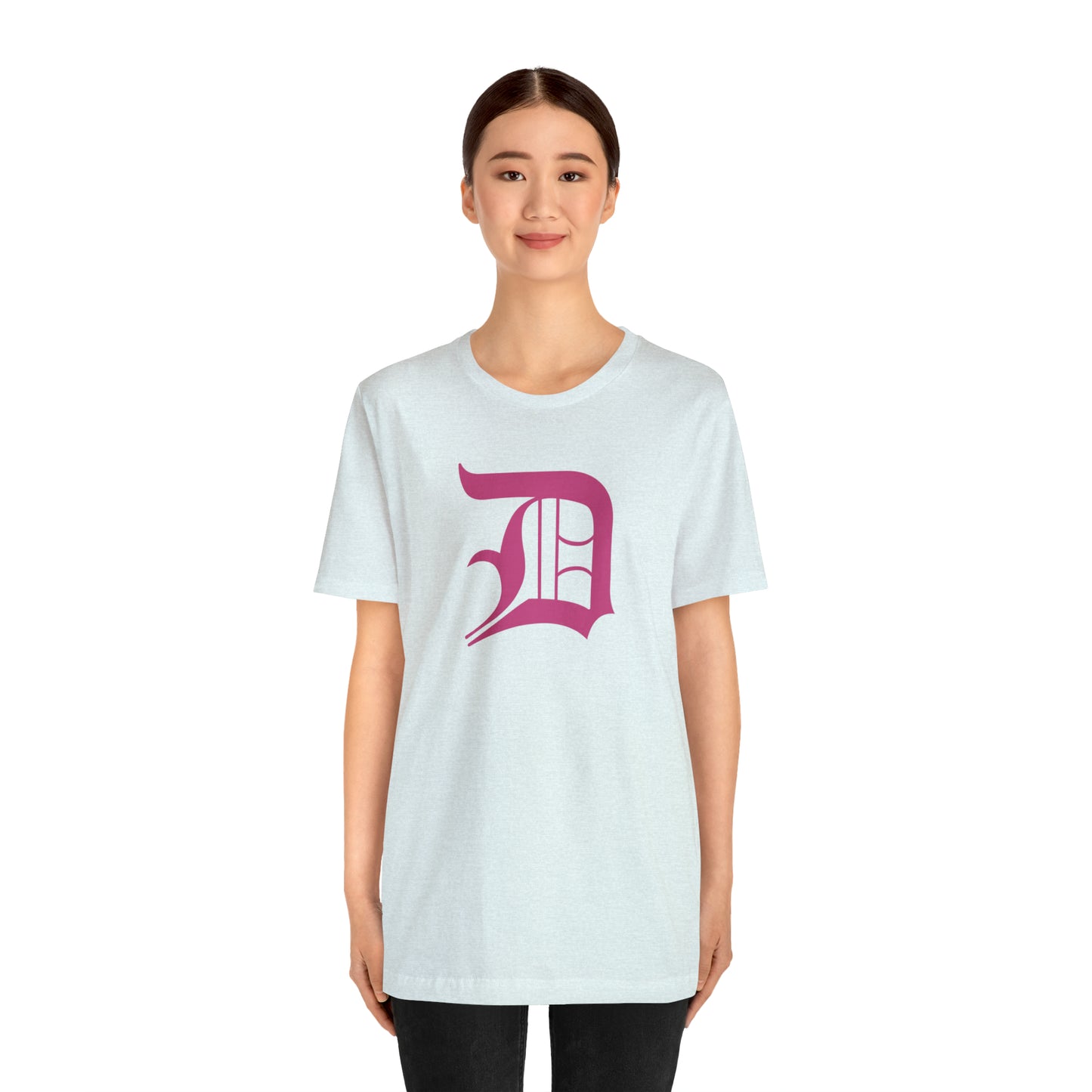 Detroit 'Old English D' T-Shirt (Apple Blossom Pink) | Unisex Standard