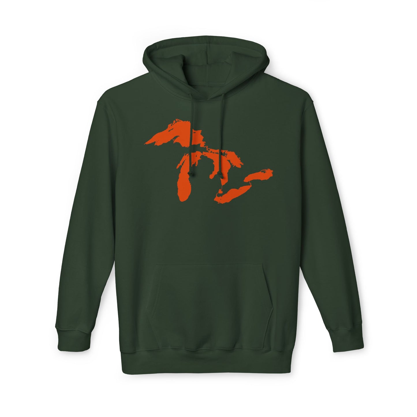 Great Lakes Ultrapremium Hoodie | Made in USA - Maple Leaf Orange