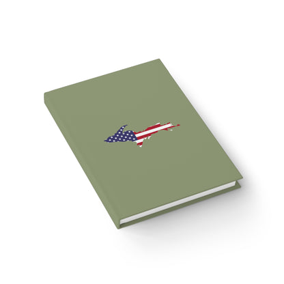 Michigan Upper Peninsula Blank Sketchbook (w/ UP USA Flag) | Beachgrass Green