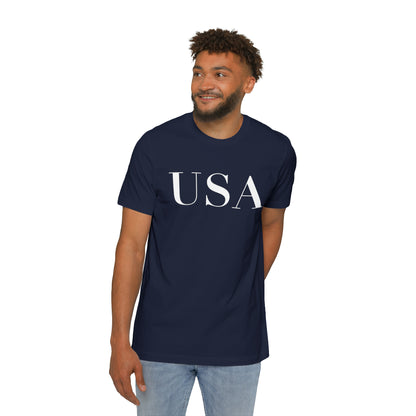 'USA' T-Shirt (Didone Font) | Made in USA