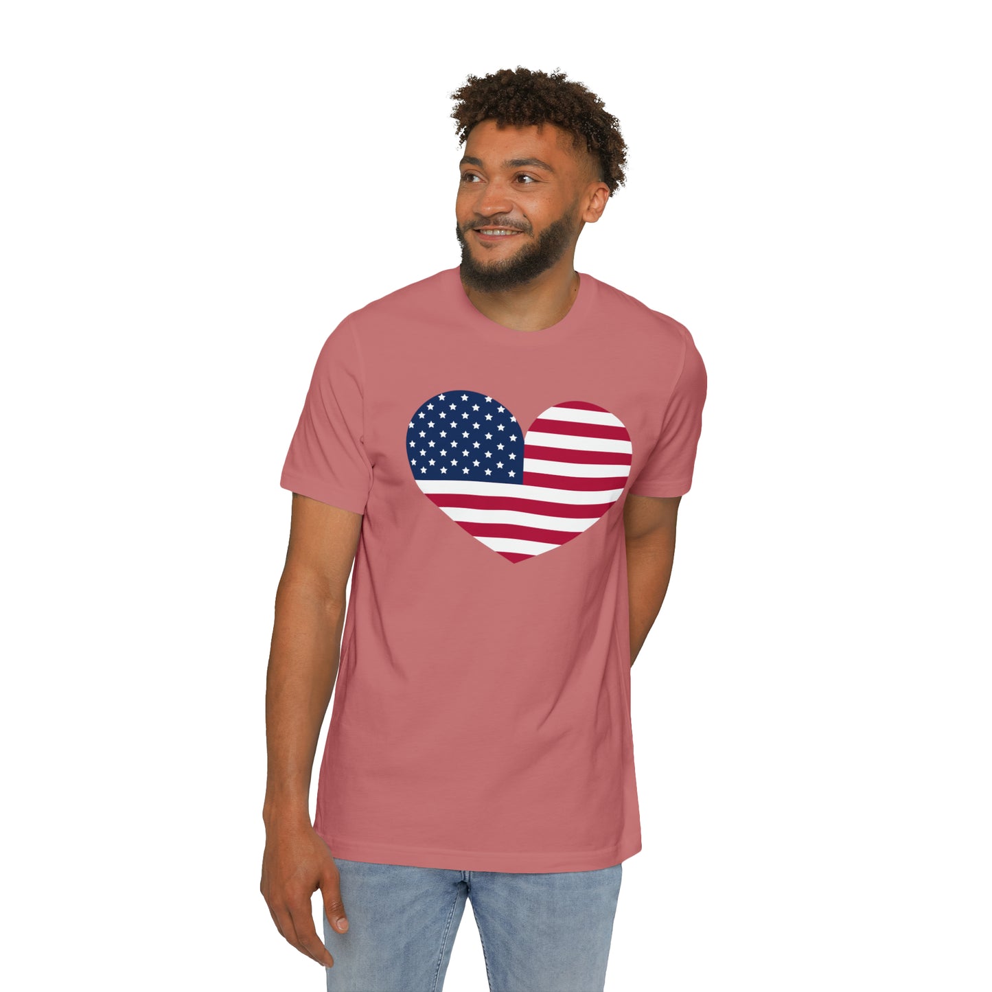 United States Flag Heart T-Shirt | Made in USA