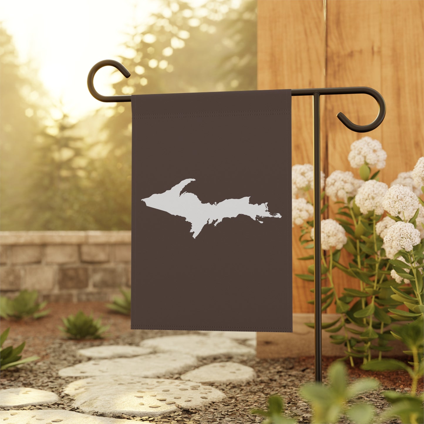 Michigan Upper Peninsula Home & Garden Flag (w/ UP Outline) | Hickory Color