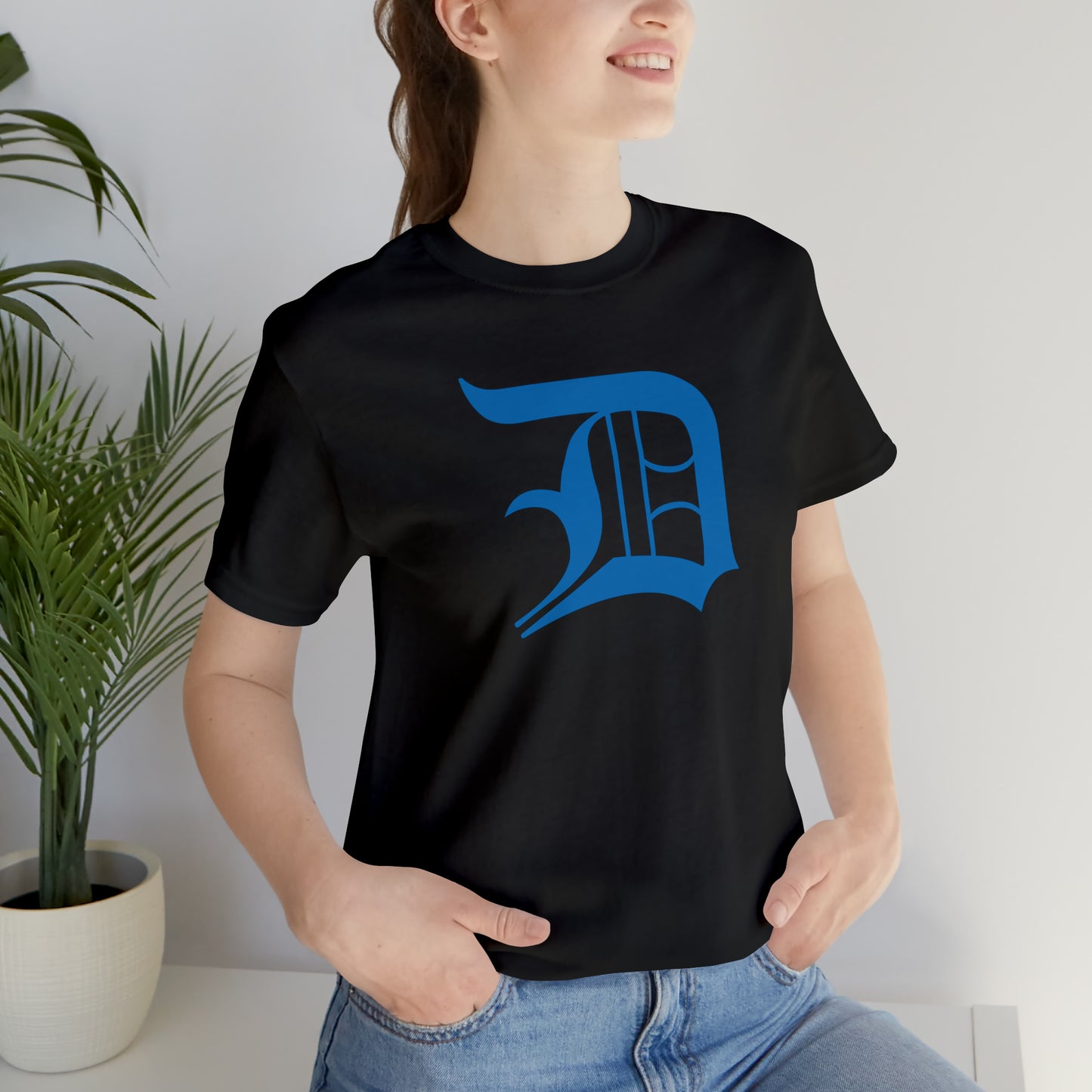 Detroit 'Old English D' T-Shirt (Azure) | Unisex Standard