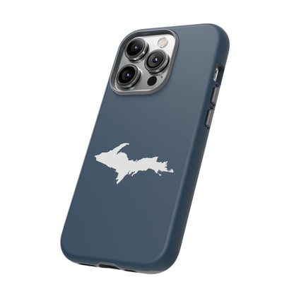 Michigan Upper Peninsula Tough Phone Case ('37 Caddie Cavalier Blue w/ UP Outline) | Apple iPhone