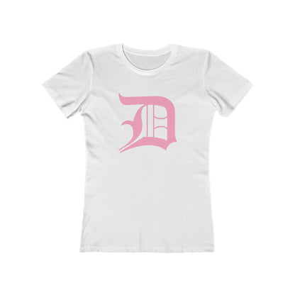 Detroit 'Old English D' T-Shirt ('67 Caddie Pink) | Women's Boyfriend Cut