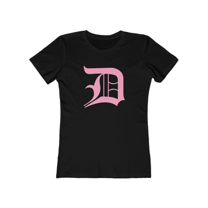 Detroit 'Old English D' T-Shirt ('67 Caddie Pink) | Women's Boyfriend Cut