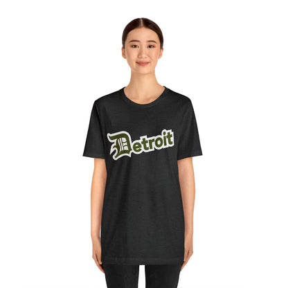 'Detroit' T-Shirt (Army Green w/ Old English 'D') | Unisex Standard