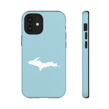 Michigan Upper Peninsula Tough Phone Case ('58 Caddie Blue w/ UP Outline) | Apple iPhone