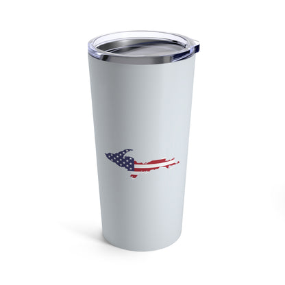 Michigan Upper Peninsula Tumbler (w/ UP USA Flag) | Gossy White - 20oz