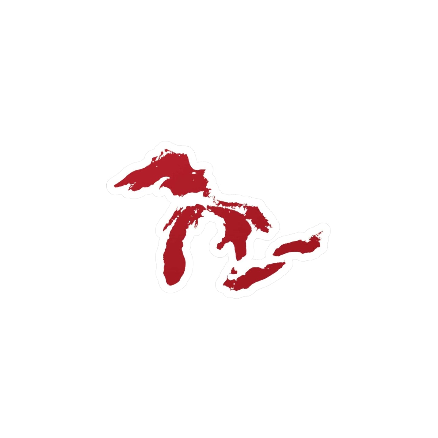 Great Lakes Kiss-Cut Windshield Decal | Thimbleberry Red