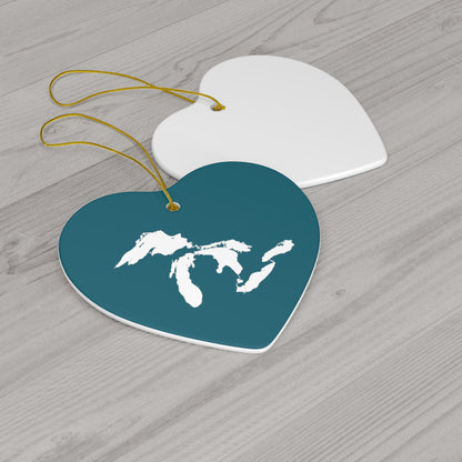 Great Lakes Christmas Ornament (Palace Teal) | Ceramic - 4 Shapes