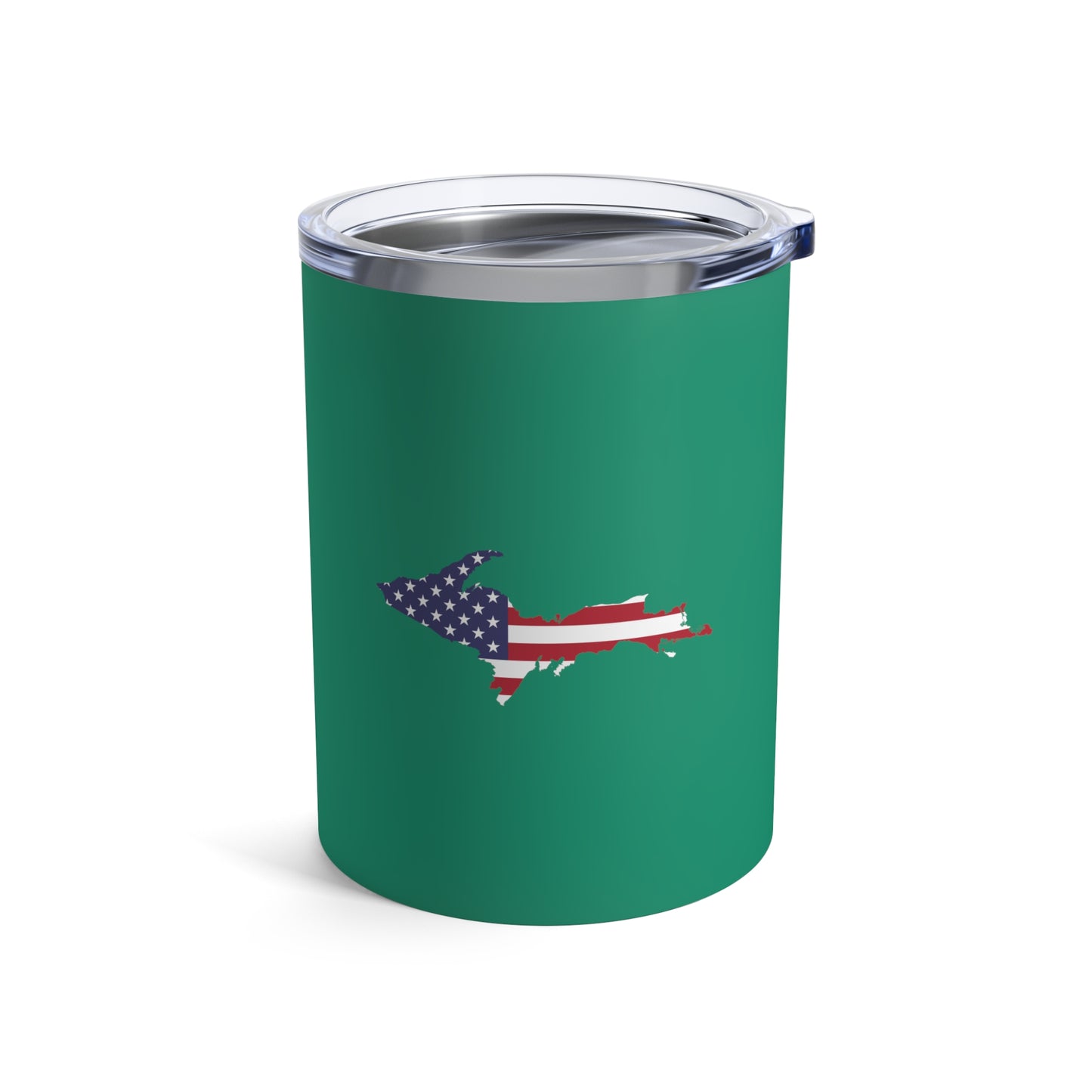 Michigan Upper Peninsula Tumbler (w/ UP USA Flag) | Emerald Green - 10oz