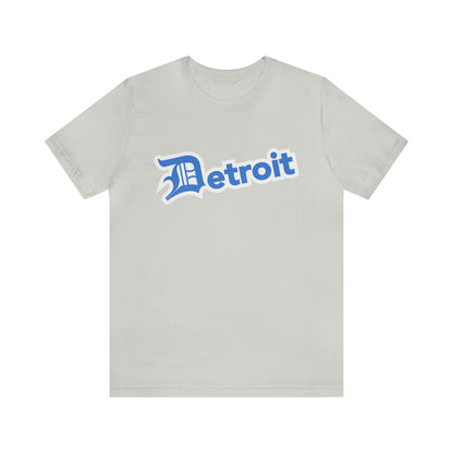 'Detroit' T-Shirt (Azure w/ Old English 'D') | Unisex Standard