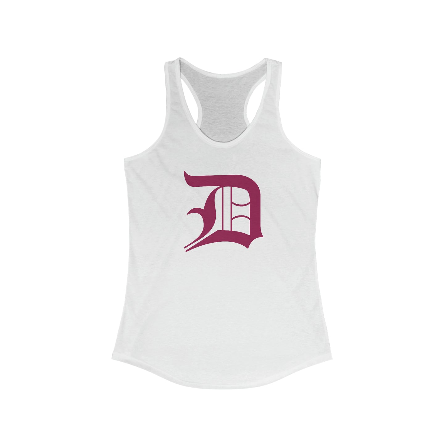 Detroit 'Old English D' Tank Top (Ruby Red) | Women's Racerback