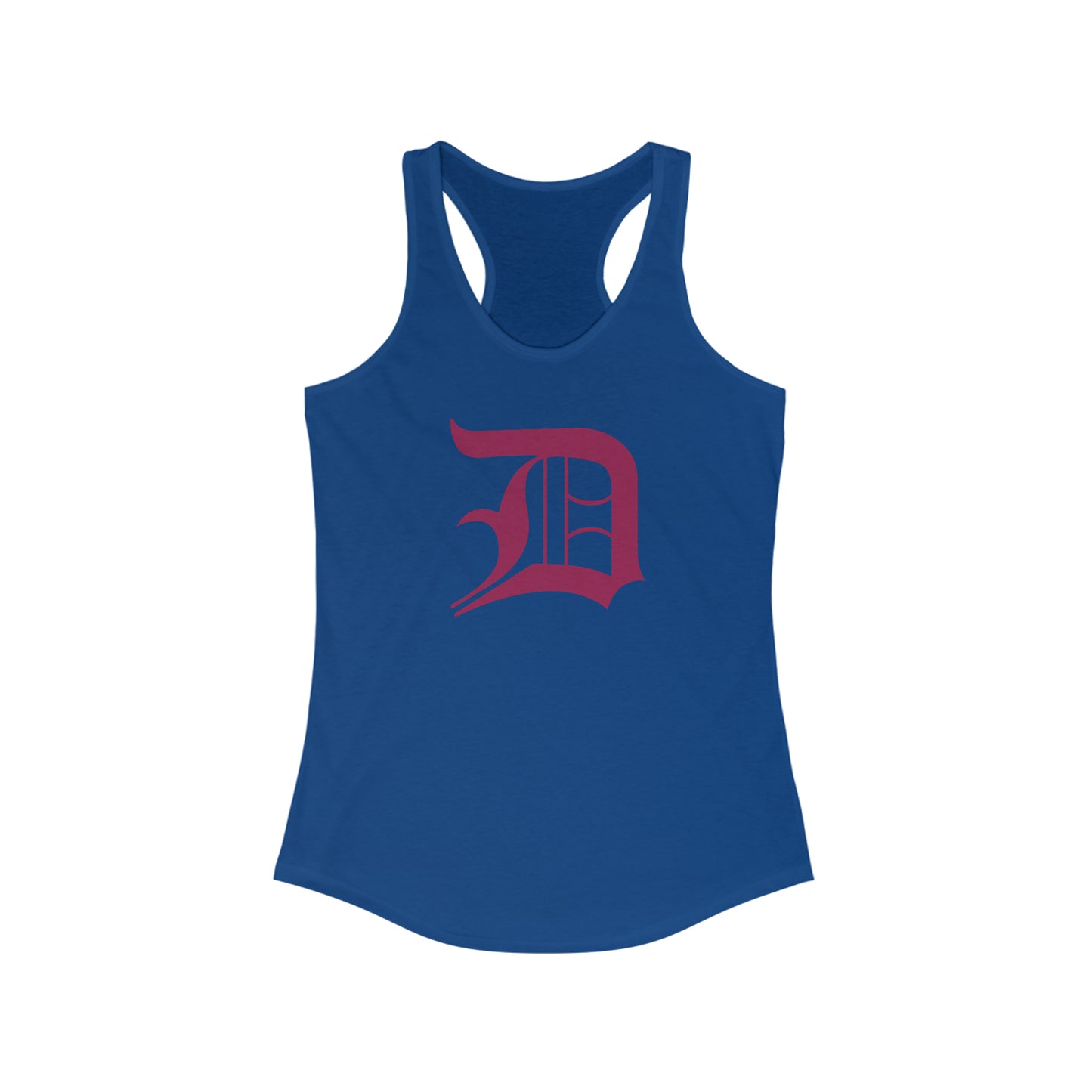 Detroit 'Old English D' Tank Top (Ruby Red) | Women's Racerback