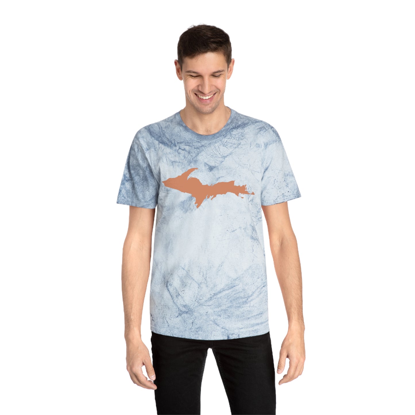 Michigan Upper Peninsula T-Shirt (w/ Copper UP Outline) | Unisex Color Blast