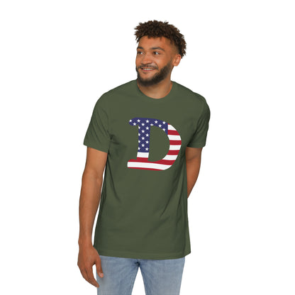 Detroit 'Old French D' T-Shirt (Patriotic Edition) | Made in USA