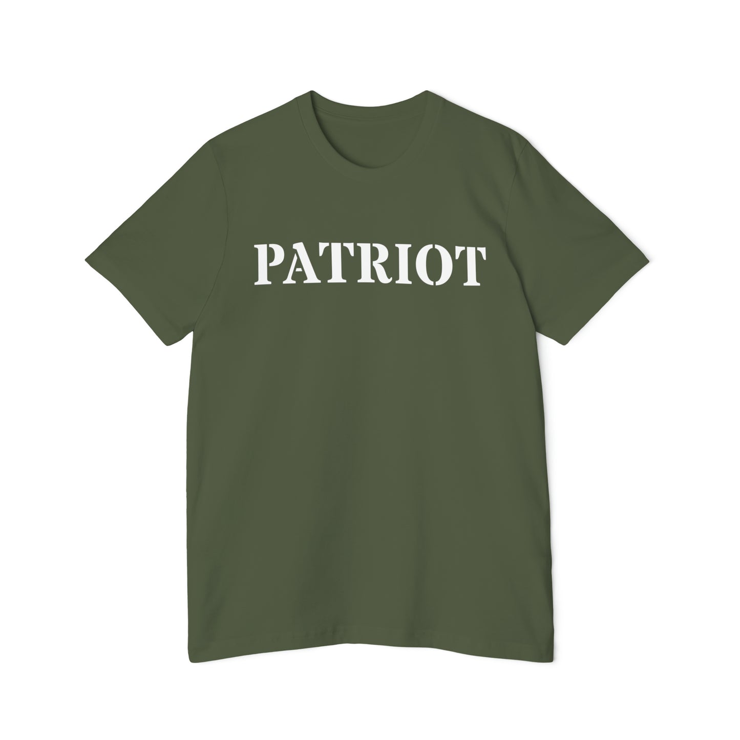 'Patriot' T-Shirt (Army Stencil Font) | Made in USA