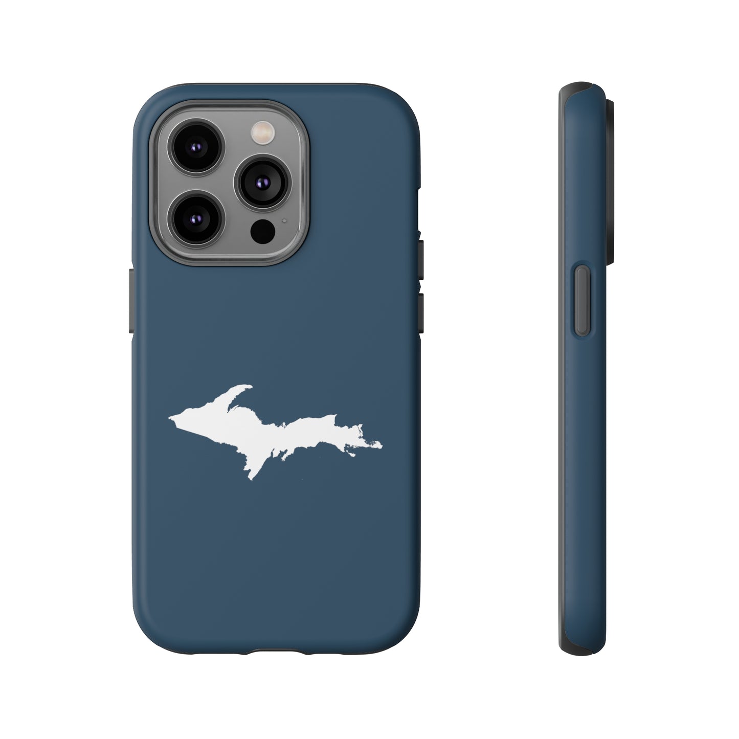 Michigan Upper Peninsula Tough Phone Case ('37 Caddie Cavalier Blue w/ UP Outline) | Apple iPhone