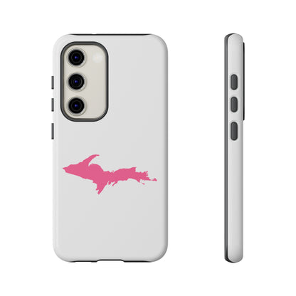 Michigan Upper Peninsula Tough Phone Case (w/ Pink UP Flag Outline) | Samsung & Pixel Android