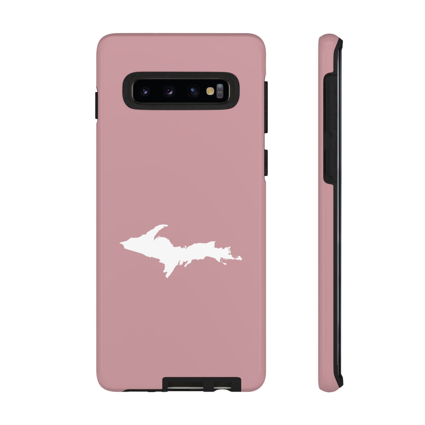 Michigan Upper Peninsula Tough Phone Case (Cherry Blossom Color w/ UP Outline) | Samsung & Pixel Android