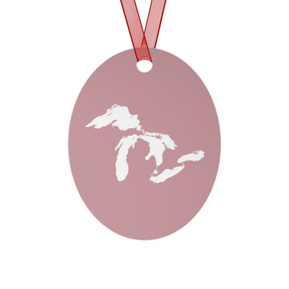 Great Lakes Christmas Ornament | Metal - Cherry Blossom Pink