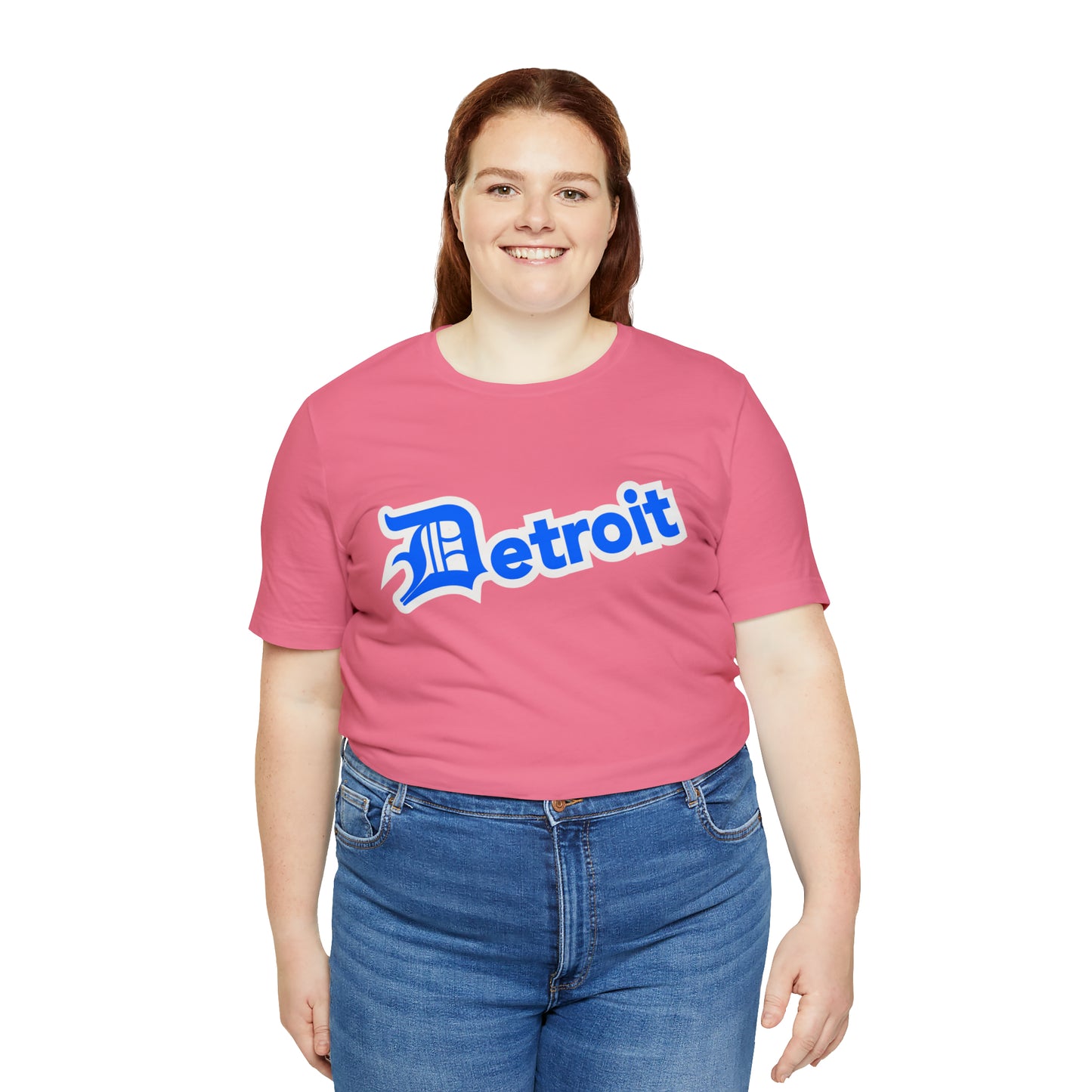 'Detroit' T-Shirt (MotorTown Blue w/ Old English 'D') | Unisex Standard