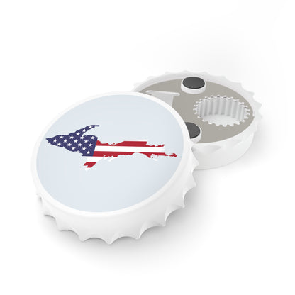 Michigan Upper Peninsula Bottle Opener (w/ UP USA Flag ) | Gossy White