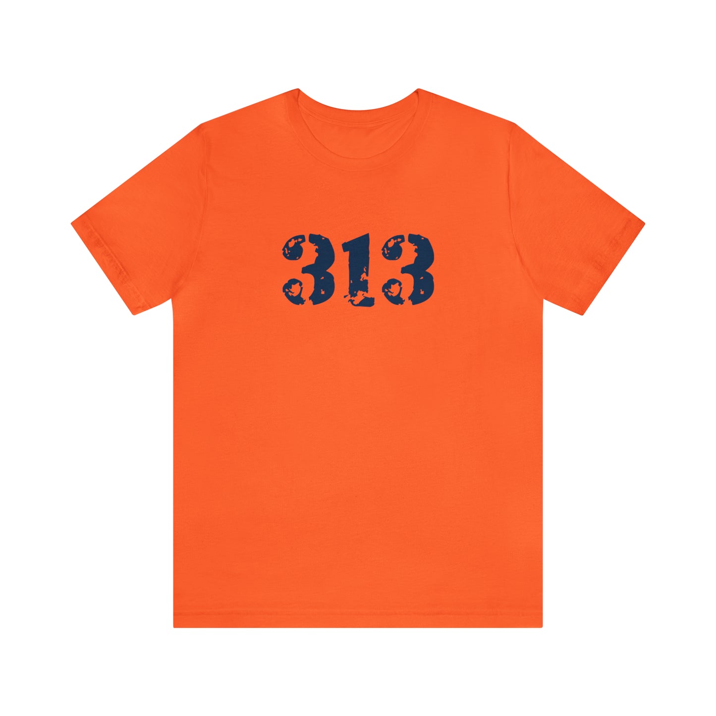 Detroit '313' T-Shirt (Distressed Stencil Font) | Unisex Standard Fit