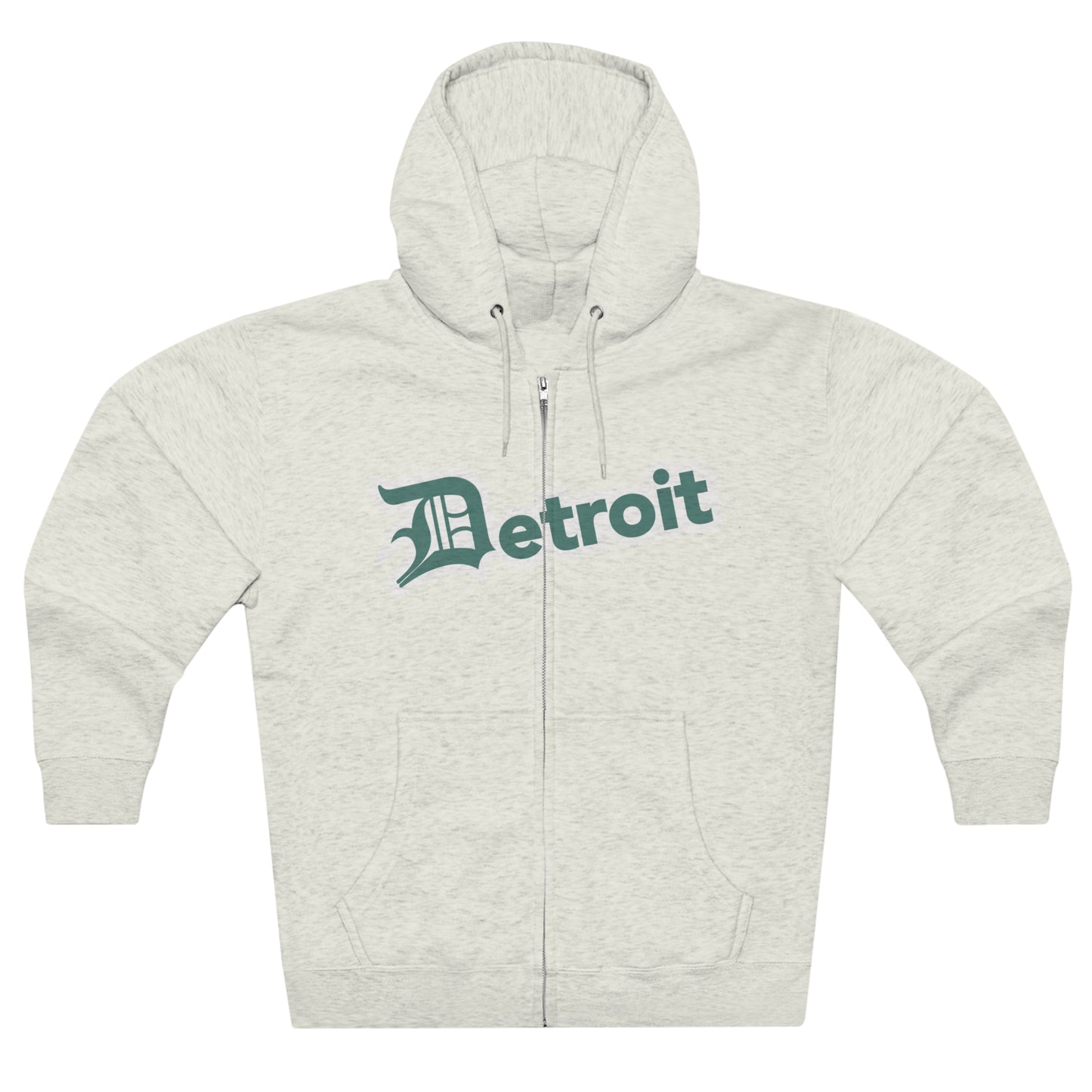 'Detroit' Hoodie (Copper Green w/ Old English 'D') | Unisex Full Zip