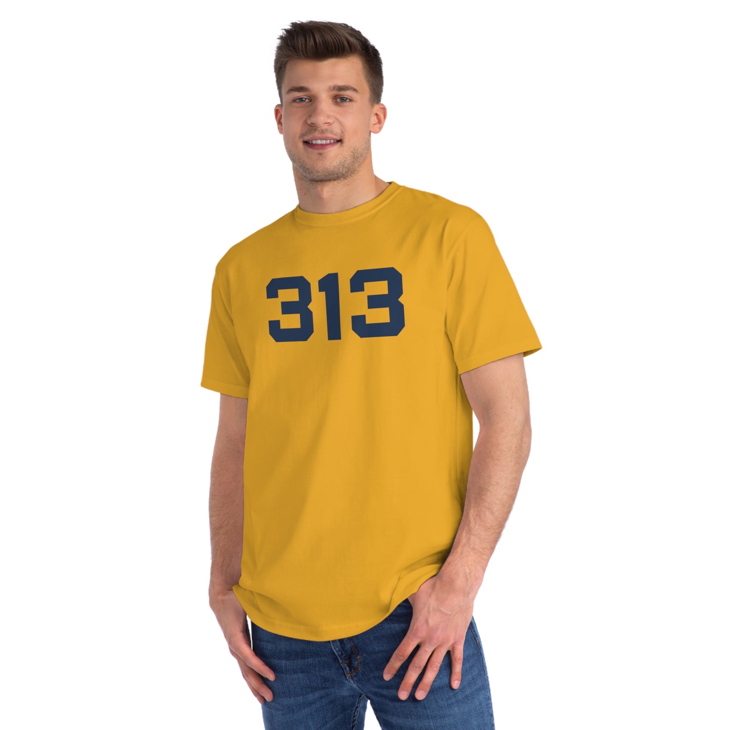 Detroit '313' T-Shirt (Athletic Font) | Organic Unisex