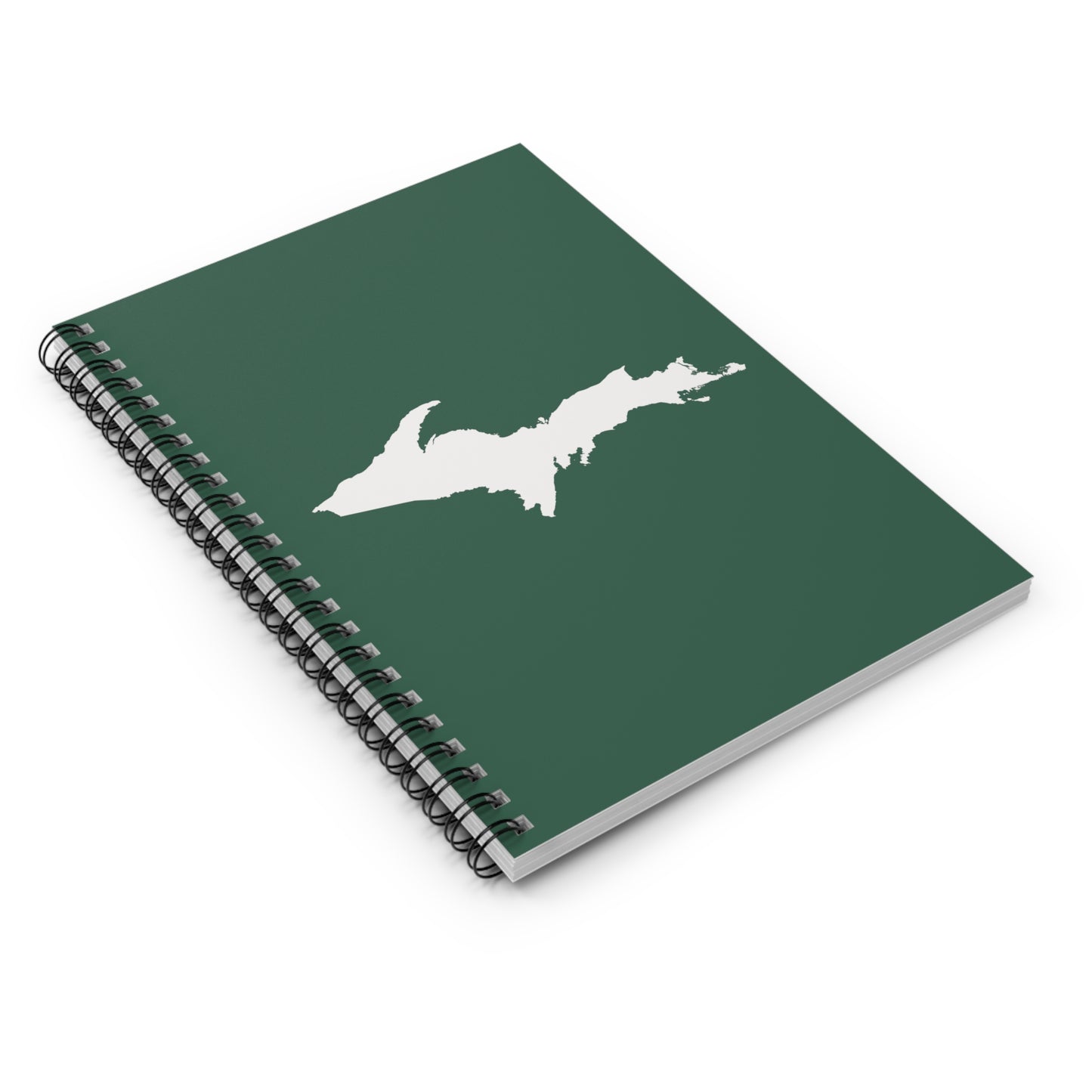 Michigan Upper Peninsula Spiral Notebook (w/ UP Outline) | Ginger Ale Green