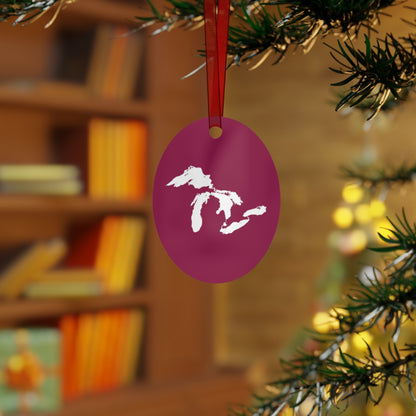 Great Lakes Christmas Ornament | Metal - Ruby Red