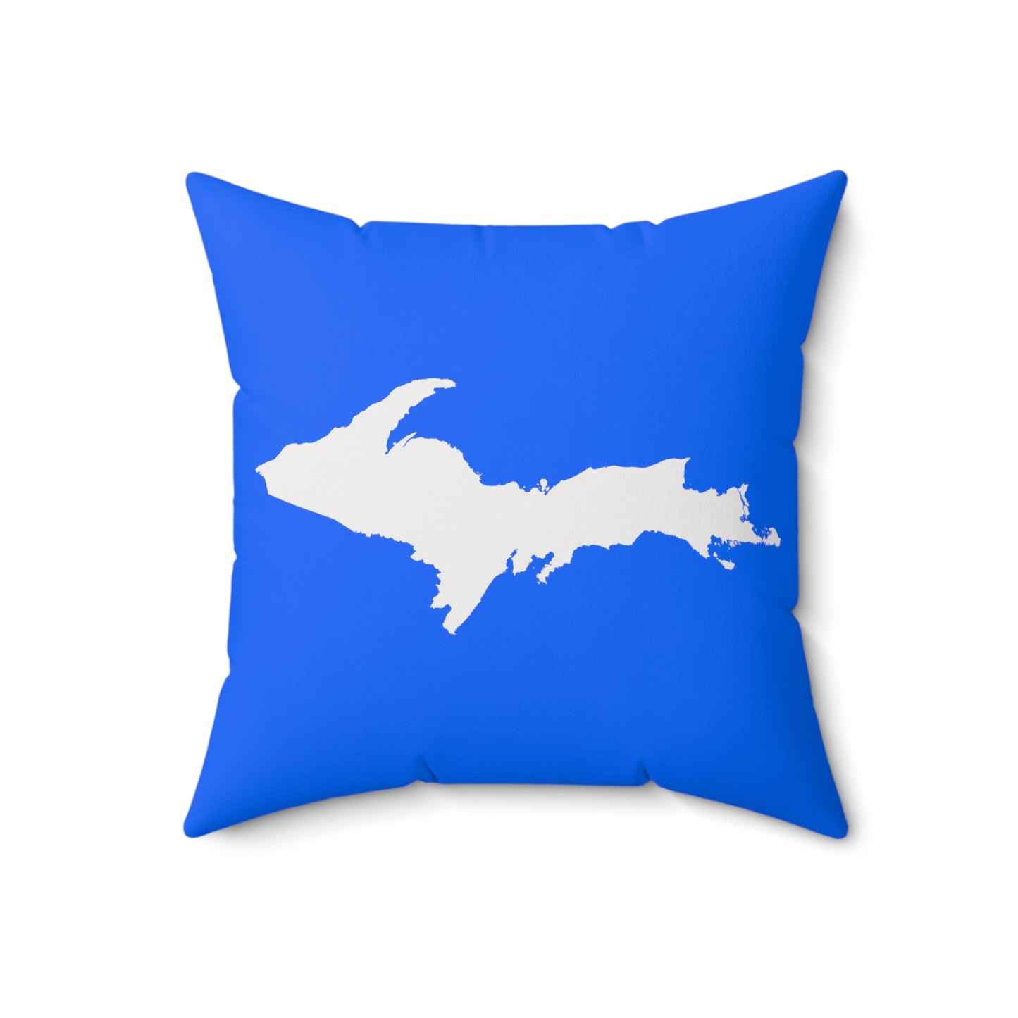 Michigan Upper Peninsula Accent Pillow (w/ UP Outline) | Motor Town Blue