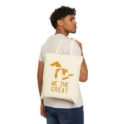 Great Lakes 'We The Great' Light Tote Bag | Gold