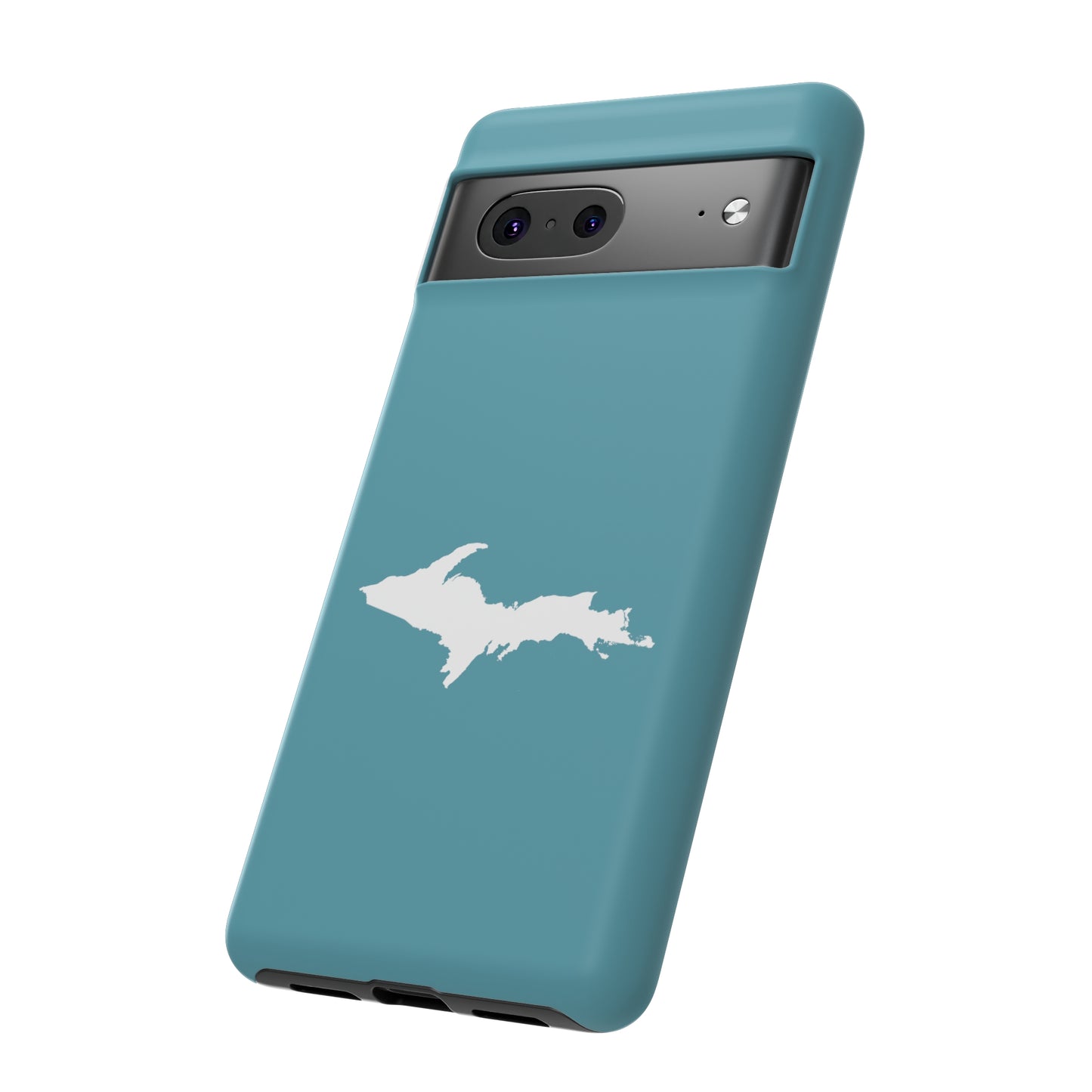 Michigan Upper Peninsula Tough Phone Case (Huron Blue w/ UP Outline) | Samsung & Pixel Android