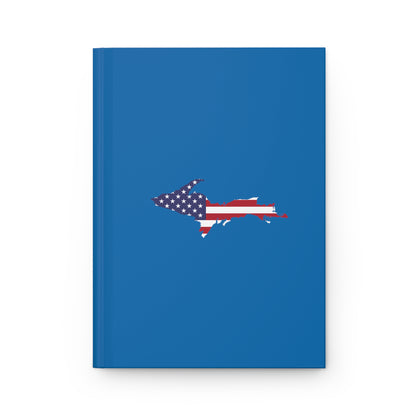 Michigan Upper Peninsula Hardcover Journal (w/ UP USA Flag) | Ruled - Azure