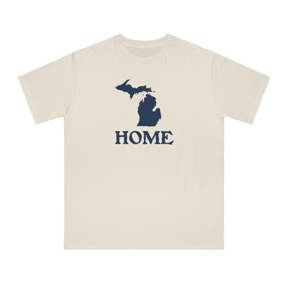 Michigan 'Home' T-Shirt (Woodcut Font) | Organic Unisex