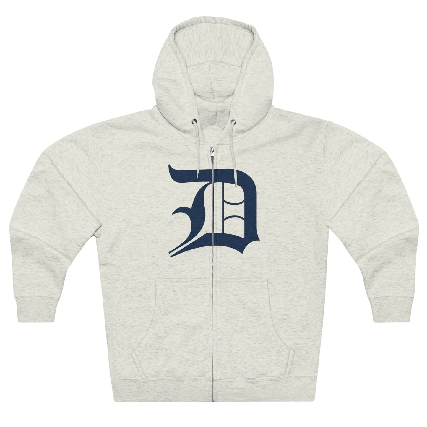 Detroit 'Old English D' Hoodie (Full-Body 'D') | Unisex Full Zip