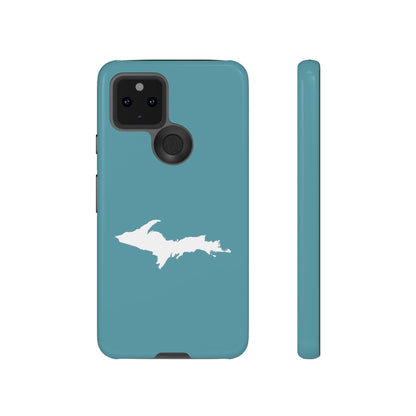 Michigan Upper Peninsula Tough Phone Case (Huron Blue w/ UP Outline) | Samsung & Pixel Android