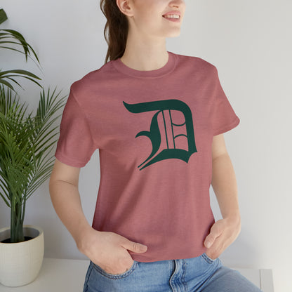 Detroit 'Old English D' T-Shirt (Laconic Green) | Unisex Standard