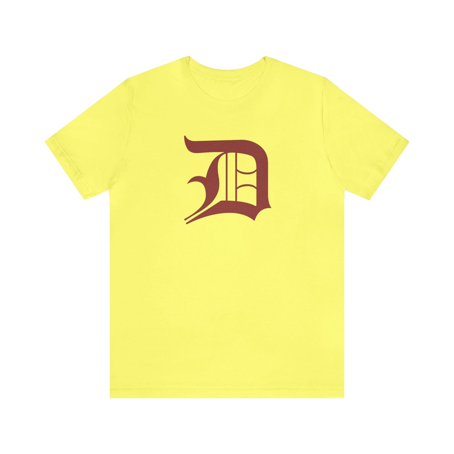 Detroit 'Old English D' T-Shirt (Ore Dock Red) | Unisex Standard