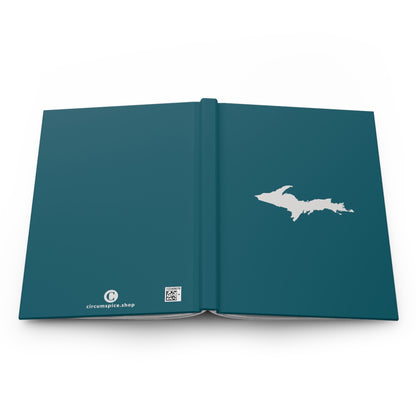 Michigan Upper Peninsula Hardcover Journal (Auburn Hills Teal w/ UP Outline) | Ruled - 150pgs