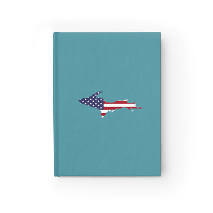 Michigan Upper Peninsula Blank Sketchbook (w/ UP USA Flag) | Lake Huron Blue