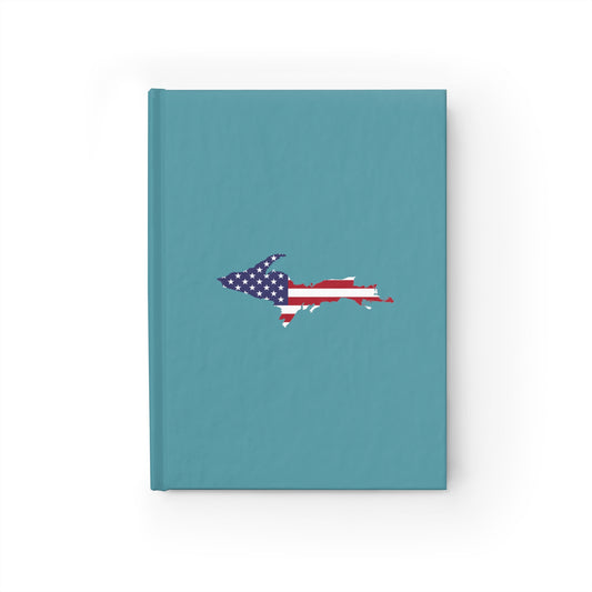 Michigan Upper Peninsula Blank Sketchbook (w/ UP USA Flag) | Lake Huron Blue