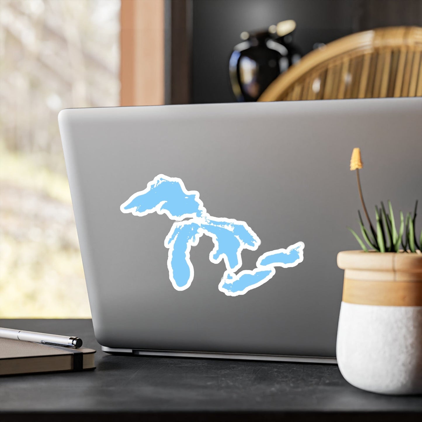 Great Lakes Kiss-Cut Windshield Decal | DTW Blue