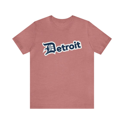 'Detroit' T-Shirt (Navy w/ Old English 'D') | Unisex Standard