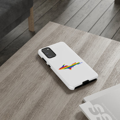 Michigan Upper Peninsula Tough Phone Case (w/ UP Pride Flag Outline) | Samsung & Pixel Android