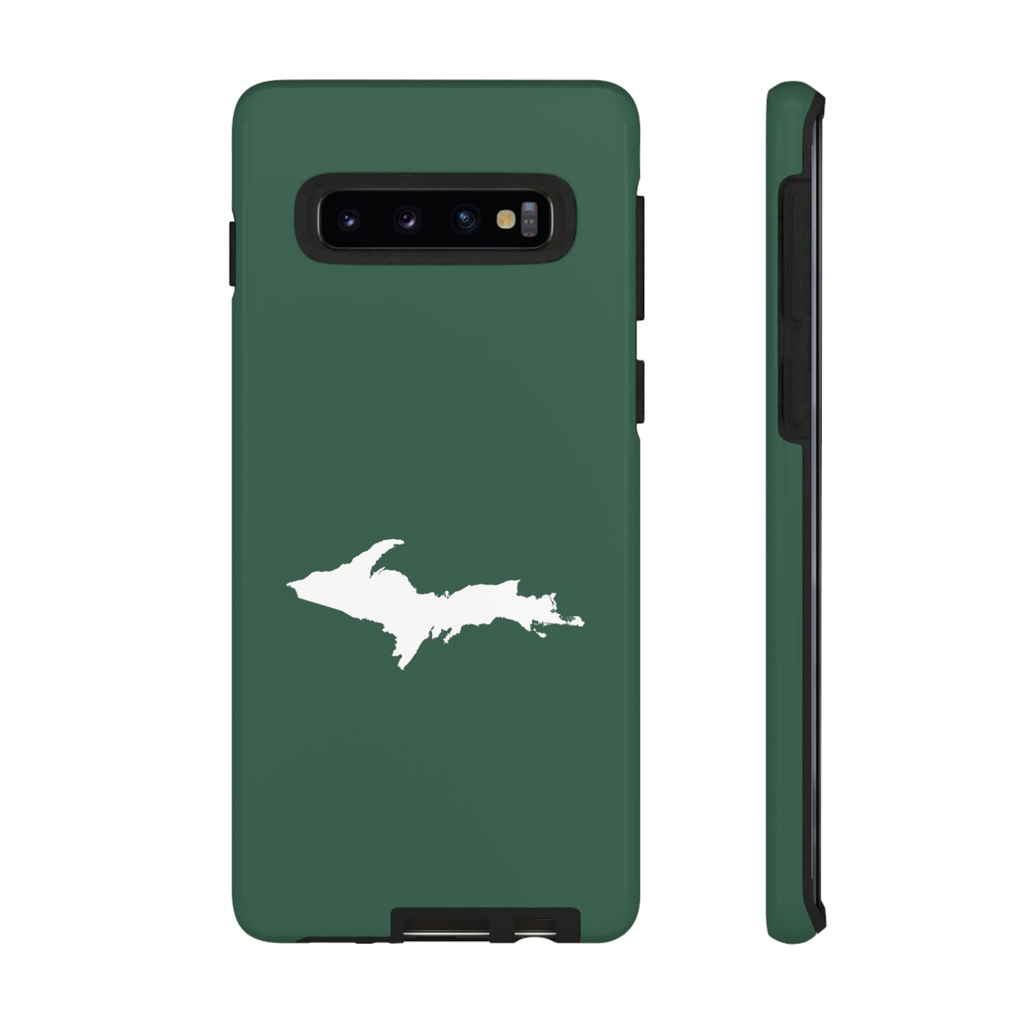 Michigan Upper Peninsula Tough Phone Case (Ginger Ale Green w/ UP Outline) | Samsung & Pixel Android