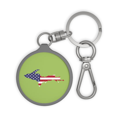 Michigan Upper Peninsula Keyring (w/ UP USA Flag) | Gooseberry Green